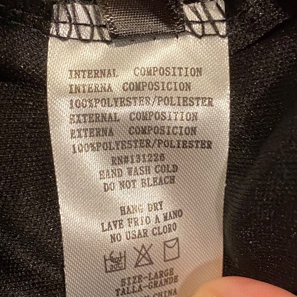 BCBG Black Faux Leather Panel Leggings, EUC - Picture 7 of 7